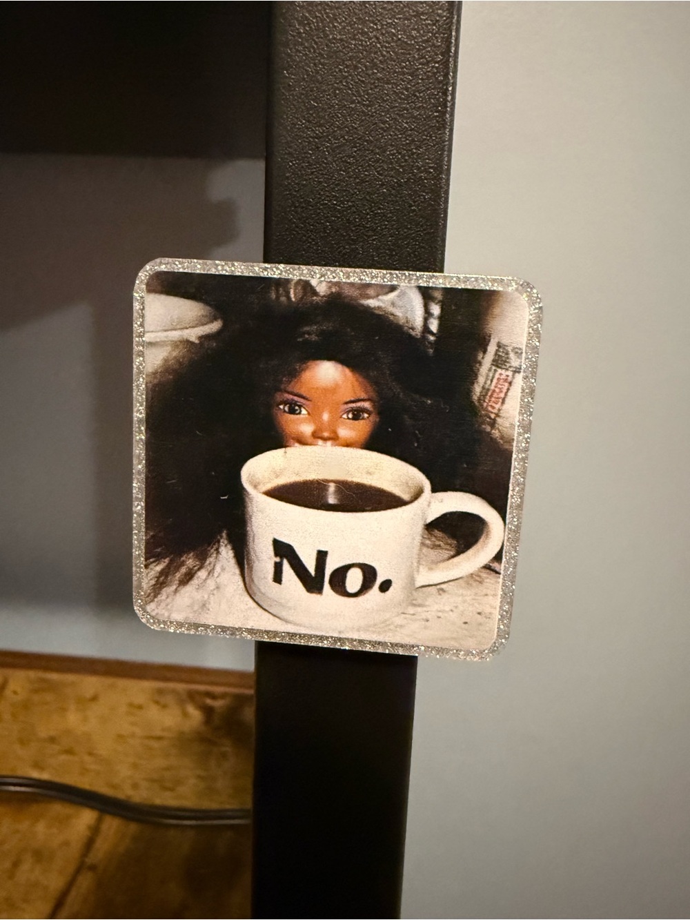 Morning Coffee Barbie Acrylic Magnet